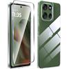 zZjoOoj Cover per Motorola Moto G56 5G Custodia Con 1 Pezzi Pellicola Vetro Temperato,Sottile Morbida in Silicone TPU Protettiva Case,Antiurto, Anti-Graffio (Trasparente)