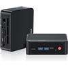 Beelink SER5 Mini PC, AMD Ryzen 5 5500U (6 core/12 thread) fino a 4,0 GHz, Mini Computer con 32 GB di RAM DDR4, SSD NVME da 500 GB, Micro PC con display doppio 4K@60Hz, RJ45 2.5G/WiFi6/BT5.2.