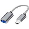 Sooiiyu Adattatore da USB C a USB, Cavo OTG Tipo C Maschio a Femmina, Compatibile con iPhone 16 Pro Max/15 Pro Max, iPad Pro, MacBook Pro/Air, Galaxy S24/S23/S22/S21, Huawei-Grigro