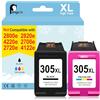 Penguin 305XL Cartuccia d'inchiostro sostitutiva per HP 305 XL (1 colore) per ENVY 6022e 6030 6030e 6032 6032e 6420 6420e 6430e 6432e ENVY Pro 6400 6420 6422 6430 DeskJet 1210 2300 2320