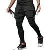 Celucke Techwear Pantaloni Hip Hop Leggings con tasche multiple Sport Casual Moda Streetwear Y2K Workwear Slim Fit Jogger Cargo Pants, Nero , M