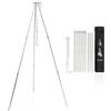 SSyang Treppiede Da Cucina All'Aperto，Treppiedi Campeggio per Esterni Griglia Treppiede Outdoor Cooking Treppiede Set，Per Asciugare I Vestiti Picnic All'Aperto Barbecue Da Campeggio (Argento)