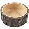 GoCraft Ciotola per potpourri in legno con corteccia d'albero, piccola, diametro 15,2 cm x altezza 7,6 cm, ciotola decorativa in legno