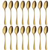 FAMEWARE Set Posate 30 Pezzi In Acciaio Inox 18/0, Oro Opaco, Per 6 Persone, Coltelli Forchette Cucchiai, Lavabili In Lavastoviglie