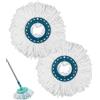 LEAZZLE 2 Pezzi di Ricambio Per Mop Per Pavimenti in Microfibra Compatibil Con Leifheit Clean Twist Disc Mop Active Ricariche Per Mocio,Molto assorbente,Adatto a tutti i pavimenti,Lavabile in lavatrice