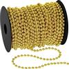 KAHEIGN 20M Ghirlanda di Perline Natalizie, 5mm Catena di Perline di Plastica Rotolo di Fili di Perle Artificiali per Albero di Natale Vacanze Matrimonio Fai Da Te Decorazione Forniture (Oro)