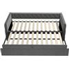 SogesPower Moderno divano letto 90 x 200 cm, design multifunzionale come lettino e divano, rivestimento in velluto traspirante, con rete a doghe di alta qualità