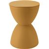 Fuerdich Sgabello Sgabello Rotondo, Sgabello in Plastica a Forma di Clessidra Sgabello Semplice in Stile Nordico per la Casa, Sgabello Rotondo per Bagno Sgabello Rotondo per Bagno (Curcuma)