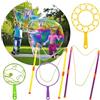 GEPROSMA Kit Bolle di sapone Giganti Bambini, 55CM Set Bacchette di sparabolle di sapone Grandi,Macchina Bolle di Sapone Gadget Compleanno Bambini, Giochi da giardino esterno Giocattolo