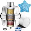 Cobbe Filtro de Ducha de 34 Etapas con Vitamina C - Elimina Cloro, Cal y Metales Pesados para Agua Dura - Incluye 2 Cartuchos de Recambio - Cromado