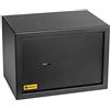 HomeSafe HV25K Cassaforte Piccola con Chiave, 25x35x25cm (HxLxP), Cassaforte da Armadio per Sicurezza Domestica, Cassetta di Sicurezza per Soldi, Gioielli, Documenti e Oggetti di Valore