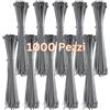 Gocableties - Fascette per Cavi in Nylon 300 mm x 4,8 mm 1000 Pezzi grigie | Fascette in nylon resistenti e autobloccanti - Multiuso, per casa, ufficio, garage e fai da te
