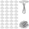Yuandream Ganci a Soffitto Autoadesivi Trasparenti, 50 Pezzi Ganci a Soffitto Autoadesivo per Impiccare,Gancio da Parete Rimovibile per Camera da Letto Bagno, Festa, Nozze, Decorazioni Natalizie