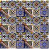 Cerames Piastrelle Mosaico Messicane Ramon - 30 ceramiche mattonelle messicane decorative per bagno, doccia, scale, parete posteriore della cucina | Tessere mosaico ceramica 10,5x10,5 cm