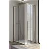 CSA Box Doccia Box Doccia Kalea A.2FS 90x90 Apertura Scorrevole ad angolo - Profilo : Argento Satinato - Cristallo : Trasparente con trattamento Anticalcare