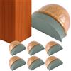 BRINOX Confezione da 6 fermi per porta da pavimento, fermaporta adesivo in legno di quercia | Fermaporta autoadesivo con schiuma ammortizzante, design elegante e discreto