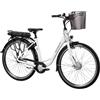 F.lli Schiano E-Moon, Bici Elettrica da Città 28 Inches per Adulti, 36V 14.5Ah Batteria Rimovibile, Motore 250W 40Nm, Cambio Shimano Nexus 7V City Ebike, Bianco