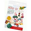 folia 22879 - Set di Veicoli per Fai da Te, con 14 Pezzi, Istruzioni e Foglio di Taglio - Set Completo per la creazione di Un Mobile