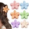 BAISEN 6 fermagli per capelli con fiori colorati, 8 cm, per donne, adatti per capelli sottili e spessi, forti fermagli per capelli antiscivolo (set da 3)