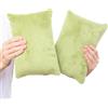 TaiBest Confezione da 2 piccoli cuscini in memory foam, 28 x 17 cm, per viaggi, sonno, pisolino e collo, ginocchia, supporto lombare, piccoli cuscini per animali domestici e cani (verde)