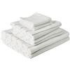Rapport Home Rapport - Asciugamano a righe in 100% cotone, 6 pezzi, colore: Bianco/Argento