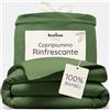 Bambaw Copripiumino letto 135x200 bambù, Lenzuola refrigeranti e calde, Lenzuolo bambu sostenibile, Biancheria da letto morbida ed elegante, Copripiumino antiacaro e anallergico, 135x200 cm (Oliva)