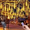 MXJFYY Solari Luci Della Pioggia di Meteore, 11.8 Inch 10 Tubi Impermeabili Catena Luminosa Luci LED Fairy String Lights per Giardino Albero di Natale, Cortile, Festa, strada, Decorazione per Matrimoni