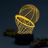 Fanimyholy 3D Lampada Pallacanestro, 16 Colori, USB/Batteria, Regalo | Lampada da basket 3D, Luce Notturna Vision Dimmerabile con Telecomando a 16 Colori, Regalo a Sorpresa per i Bambini