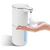 ARCASA Dispenser Sapone Bagno, 400ml Dispenser Sapone Automatico, Erogatore Sapone Schiuma, Senza Contatto, Ricaricabile Tramite Usb, Con 4 Livelli Di Regolazione, Per Bagno, Cucina E Hotel (Bianco)