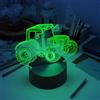 Fanimyholy Lampade 3D Illusione Trattore, Trattore Luce Notturna, Lampada da Notte Illusion 3D per Camion, 16 Colori a Commutazione Libera, USB e Alimentazione a Batteria, Telecomando e Interruttore
