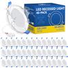 ZIZZLER 40 Faretti LED da Incasso per Cartongesso 220V, Luce Calda 3000K, Foro 68mm - 80mm, 5W IP44 Luci Soffitto Interno Ultra Slim, Bianco Caldo, per Bagno, Cucina