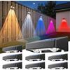 SENDALE Luci Solari Esterno Giardino 8 Pezzi,IP65 Impermeabili,Lampada Solare da Parete,11 Modalità,Luce Solare Da Giardino,Auto On/off,Luci Solari Per Recinzione, Cortile, Scale
