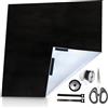 PAPU Oscurante Finestre Senza Foratura Tessuto 1 M X 1,45 M Impermeabile Alla Luce 100% con touch fasteners Fascette,Forbici,Metro Nastro,Tenda Oscurante Nera Portatile Finestre Tetto