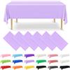 NACHLYNN Confezione da 6 tovaglie in plastica usa e getta, 137 x 274 cm, color lavanda, rettangolari, per feste, fidanzamenti, matrimoni, battesimi, compleanni, decorazioni