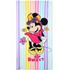 CARTOON Telo mare in microfibra di poliestere Minnie Disney asciugamano per bambini 240 gsm dimensione 70 x 140 cm spiaggia piscina