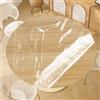 Gohytal Tovaglia trasparente rotonda, 110 cm, resistente alle intemperie, rotonda, con elastico, in plastica TPU trasparente, per esterni, giardino, ristorante