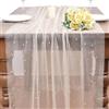 YUEXNKO Garza Runner da Tavolo, Runner da Tavolo in Perle 80 x 200cm, Runners da Tavola in Chiffon, Tovaglia in Tulle Perlato, per Matrimoni, Regali di Sposa, Archi, Runners da Tavola in Pizzo (Champagne)