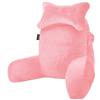 SLIGUY Cuscino da Lettura da Seduto a Letto Divano Adulto Cuscino Schienale con Tasche Cuscino Schienale per Adulti Sedia per Letto per Poggio a Letto, Lettura, Televisione, Gaming Rosa