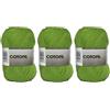Hanselhome Filato 100% cotone Cotofil perfetto per fai da te e tessitura a mano (colore Kiwi 100 g, ca. 250 metri Set di 3 pezzi)