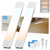 LROLTEF Luce LED Sottopensile Cucina 20CM 1100mAh 3 Temperature di Colore Luci con Sensore Spostamento Sensore di Movimento Armadio Lampada Dimmerabile per Cucina Scale Soggiorno Camere da Letto 2P