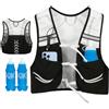 PORFOYO Gilet Idratazione Running Donna E Uomo Gilet Idratazione Gilet Da Corsa Riflettente Zaino Da Corsa Zaino Idratazione Con 2 Bottiglia Acqua Da 500ml Per Corsa A Piedi Escursionismo