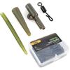 Hirisi Tackle Set di clip di sicurezza per pesca alla carpa, in scatola, con girelle a cambio rapido, manicotti anti-groviglio M6