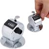 Tissting Contatore Contapersone Manuale in Metallo, Metallo 4 Numeri Counter Portatile Conta Persone in Metallo clicker per conteggio, punteggi Golf