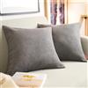 Blumtal Federe Cuscini Divano in Ciniglia, Copricuscini Divano, Federe Cuscino Divano, 2 Pezzi, 60 x 60cm, Antracite