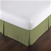 OMIREL Rivestimento per Giroletto Matrimoniale Vestiletto Matrimoniale Coprirete Gonna da Letto Goccia Pieghetta Elastica Singolo/Matrimoniali Mantovana Giroletto,Verde,90 * 190+35cm
