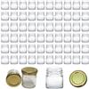 RagStore Kit 60 Barattoli Vasetti in Vetro da 40 ml con Tappo a Vite Decorato Alveare Dorato, Ideali per Miele, Bomboniere, Segnaposto, Monoporzione Colazione