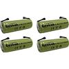 Electron 4x Batteria ricaricabile Ni-Mh 4/5AA 4/5 AA 1,2V 1200mAh 42x14mm con lamelle linguette terminali a saldare per pacco pacchi batteria