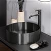 neoro n40 lavabo da appoggio Ø 40 A: 12 cm, BN0734BB, n40 nero spazzolato [Lavabi > Lavabi da Appoggio]