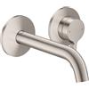 AXOR One rubinetto lavabo a parete, 48170800, One acciaio inox spazzolato [Rubinetteria Bagno > Rubinetteria Lavabo]