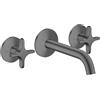 AXOR One rubinetto lavabo a parete, 48130340, One nero cromato spazzolato [Rubinetteria Bagno > Rubinetteria Lavabo]